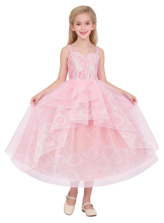 IBQ Kids Good Witch Costume Girls Pink Tulle Princess Dress Toddler Halloween Costumes Witch Cosplay Outfit with Crown, Wand, Purse, Necklace Set BQ047S - Image 5