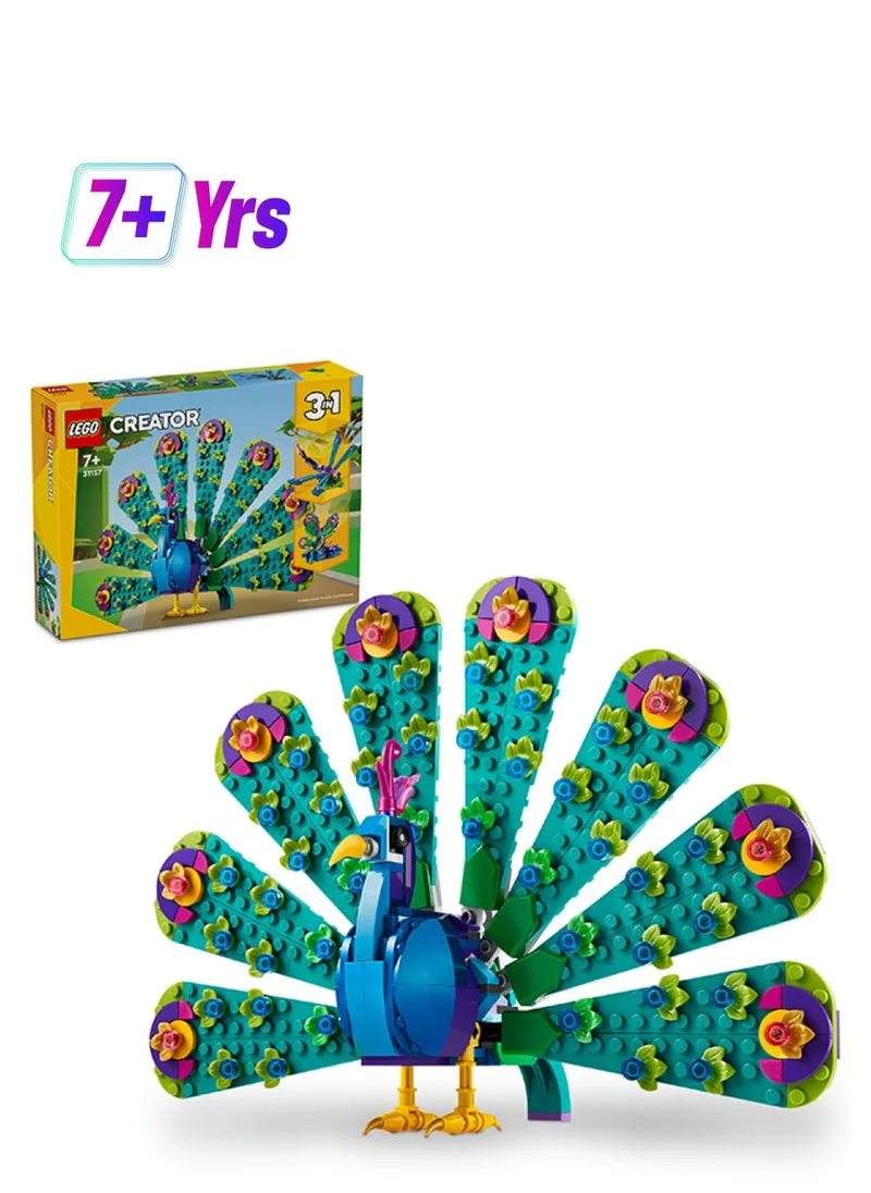ليغو Creator Exotic Peacock 3in1 Toy Set 31157 (355) Pieces
