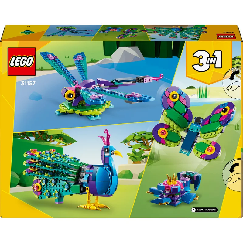LEGO Creator Exotic Peacock 3in1 Toy Set 31157 (355) Pieces