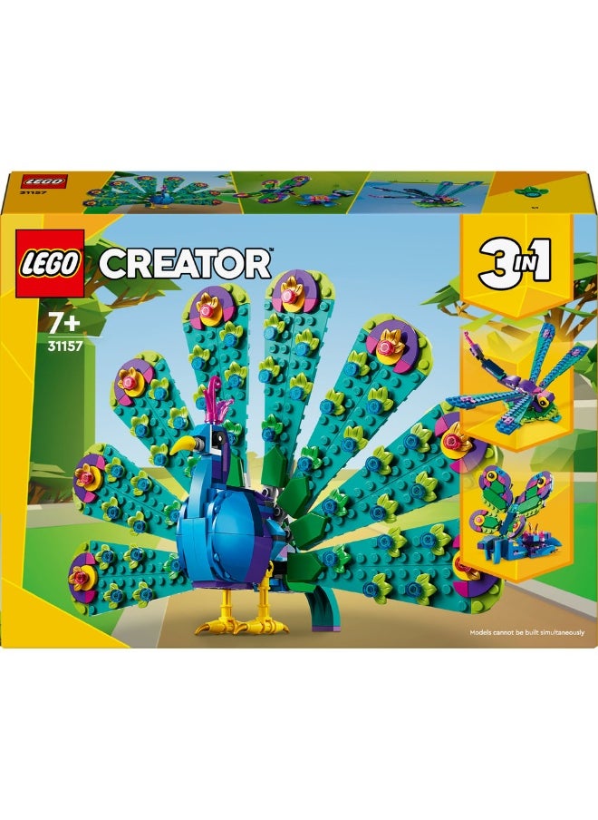 LEGO Creator Exotic Peacock 3in1 Toy Set 31157 (355) Pieces  - Image 2