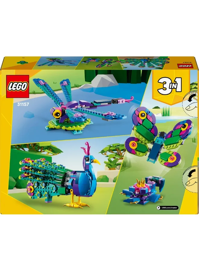 LEGO Creator Exotic Peacock 3in1 Toy Set 31157 (355) Pieces