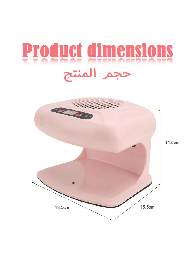 Intelligent hot and cold air nail dryer, hands-free two in one nail polish dryer with digital timer, large space fast nail salon hair dryer for home and salon - Image 2