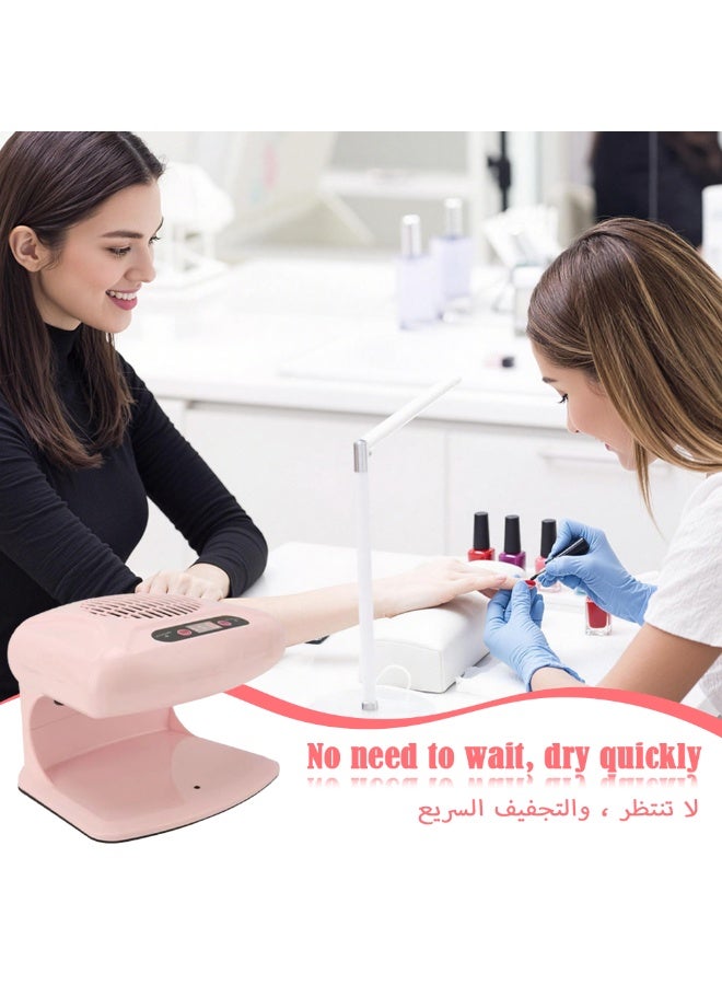 Intelligent hot and cold air nail dryer, hands-free two in one nail polish dryer with digital timer, large space fast nail salon hair dryer for home and salon - Image 4