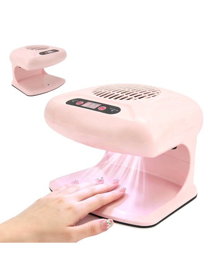 Intelligent hot and cold air nail dryer, hands-free two in one nail polish dryer with digital timer, large space fast nail salon hair dryer for home and salon - Image 1