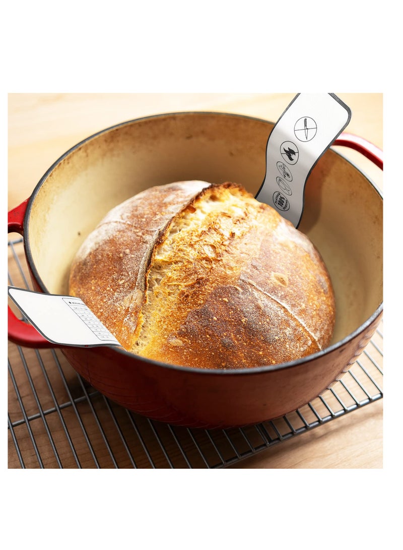 Zikra 2 Pieces Silicone Baking Mat for Dutch Oven Bread Baking Non-stick Baking Mat with Long Handle 8.3 Inch Reusable Silicone Baking Sheets Heat Resistant Baking Bread Pad for Dough Pastry (Black) - Image 5