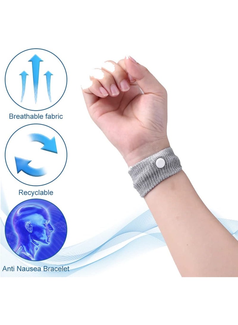 ديوتي ٤ أزواج من أساور دوار الحركة، أساور سفر مضادة للغثيان، مزودة بضغط نقاط الوخز بالإبر، مناسبة للسفر بالسيارة، أو البحر، أو الجو، لتخفيف دوار الحركة، وأساور طبيعية لتخفيف الغثيان للبالغين والأطفال. - Image 3