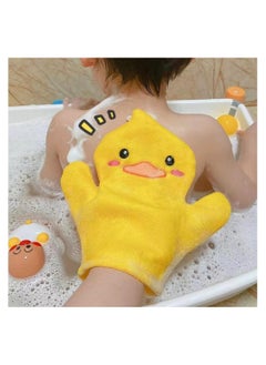 SYOSI 3 Pcs Bubble Glove Baby Bath Mitt Wash Hand Puppet for Kids Toddler Sponge Washcloth Adults Body Scrubber Ducks Frog Bear  - Image 2