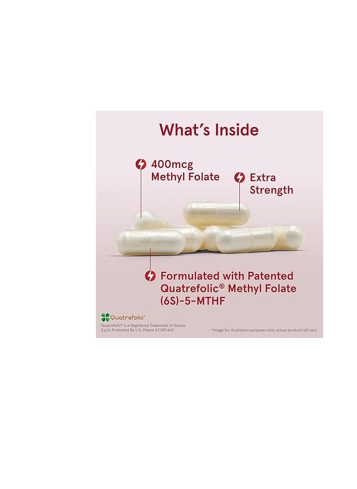 jarrow formulas Vegan Methyl Folate Extra Strength 400 mcg 60 Veggie Capsules  - Image 4