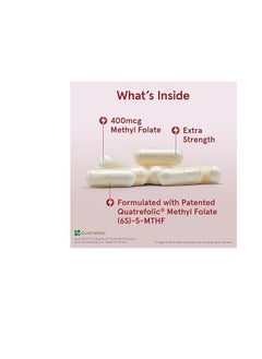 jarrow formulas Vegan Methyl Folate Extra Strength 400 mcg 60 Veggie Capsules  - Image 4