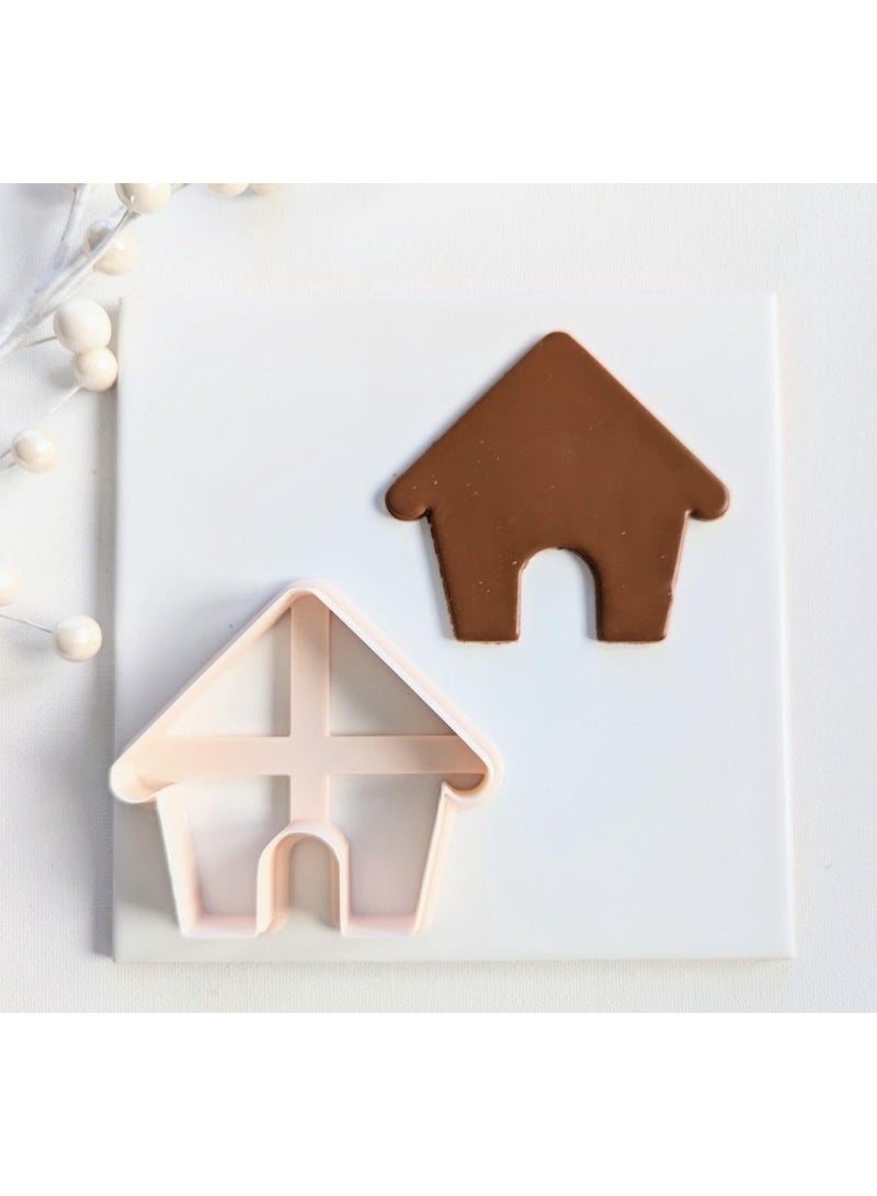 EROTNGO Gingerbread House Cookie Cutter for Christmas Baking and Crafts Large Holiday Polymer Clay Cutter for Cookies Fondant Ornaments Tags DIY Earrings and Festive Holiday Decorations - Image 1