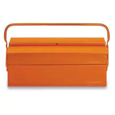 Bosney High Grade Metal Tool Box for ToolsTool Kit Box for Home and GarageTool Box Without Tools3 Compartment Orange - Image 1