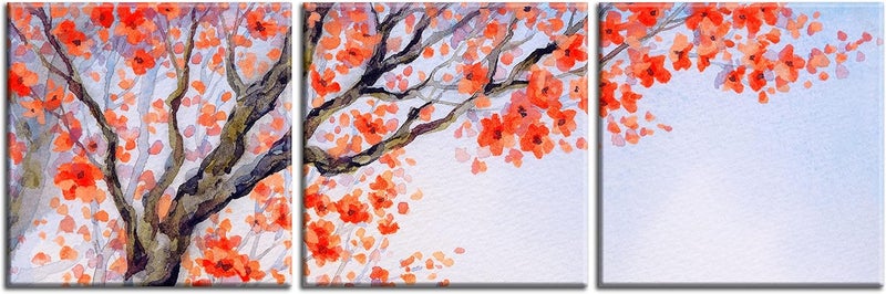 NAN Wind 3 Panels Plum Blossom Canvas Art - Image 2