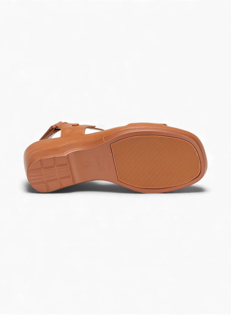 Bata Comfit Wedge Heel Sandals with Adjustable Back Strap - Image 5