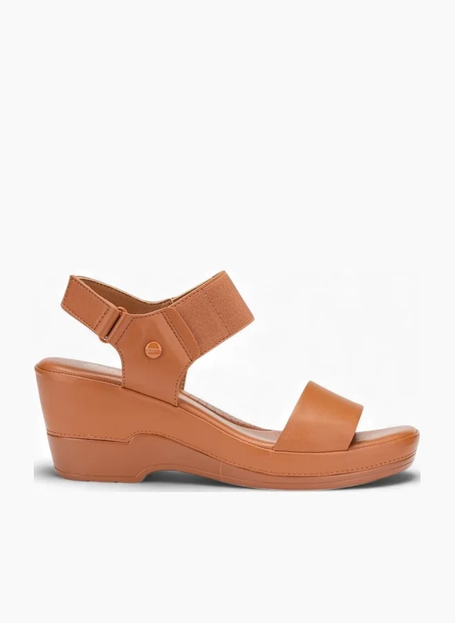 Bata Comfit Wedge Heel Sandals with Adjustable Back Strap