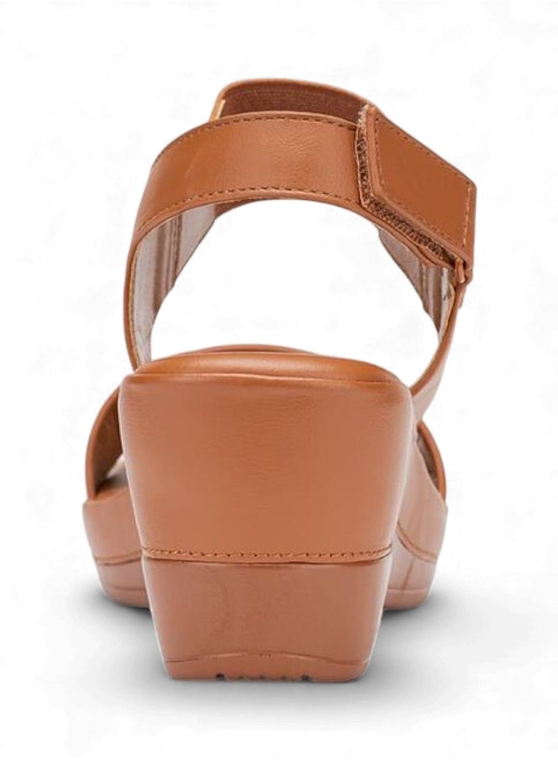 Bata Comfit Wedge Heel Sandals with Adjustable Back Strap - Image 3