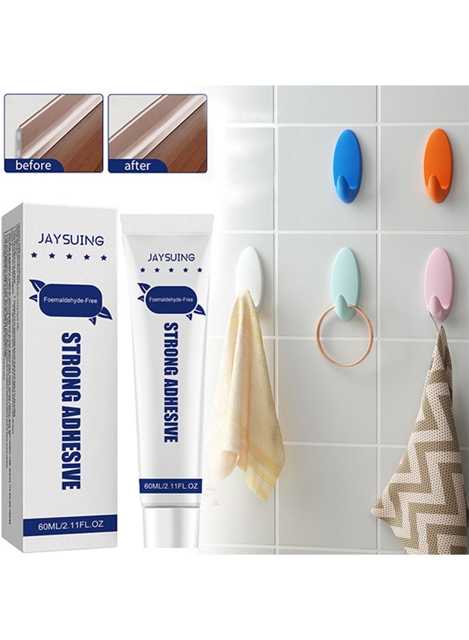 جايسوينغ لاصق قوي، غراء مقاوم للماء بدون مسامير، مثبت مانع للتسرب طويل الأمد للبلاستيك والمعدن وبلاط الجدران والمزيد، مثالي لمشاريع الحرف اليدوية وإصلاحات المنزل (1 قطعة) - Image 1