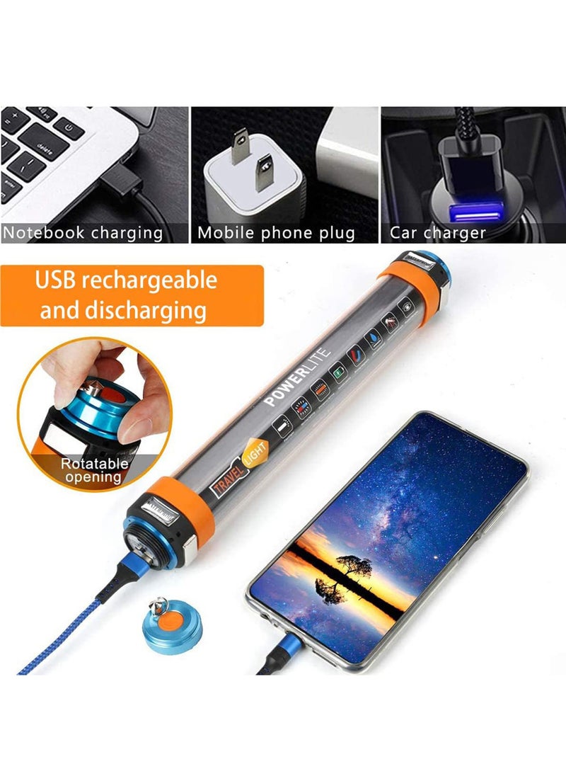 Rock Pow Camping lantern Rechargeable Flashlight Waterproof 7800mAh Magnetic LED Work Light Portable Torch for Hiking Camping Outdoor Indoor Fishing Emergency Warning light with USB Cable & Hand Wrist Strap  - Image 4
