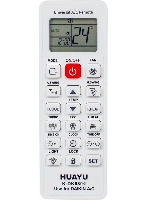 Huayu Kk K-DK680+ Daikin Packaged Universal Smart Air Conditioner Remote  - Image 1