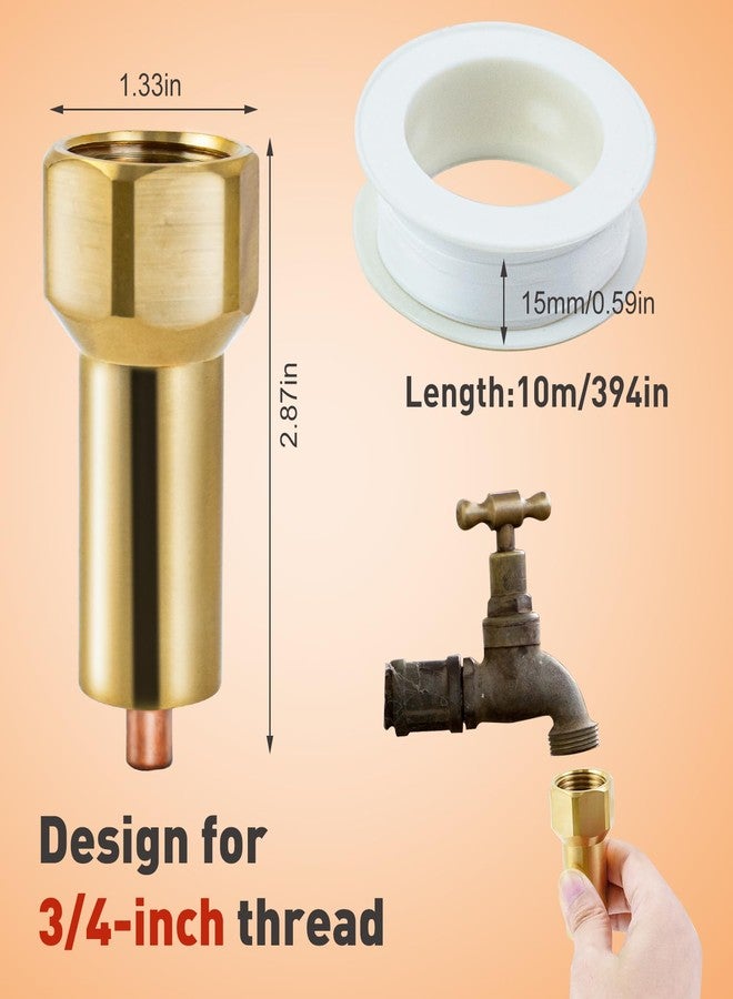 Fantang 2PCS Outdoor Faucet Freeze Protection Heavy Duty Freeze Prevention Valve Winter Faucet Freeze Protector Frost Proof Spigot Replacement for Faucet Covers with 1 Roll Teflon Tape for 3/4 Inch Thread - Image 2