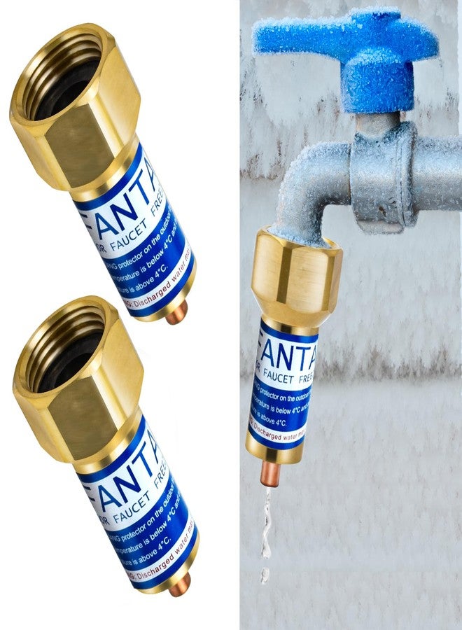 Fantang 2PCS Outdoor Faucet Freeze Protection Heavy Duty Freeze Prevention Valve Winter Faucet Freeze Protector Frost Proof Spigot Replacement for Faucet Covers with 1 Roll Teflon Tape for 3/4 Inch Thread - Image 1