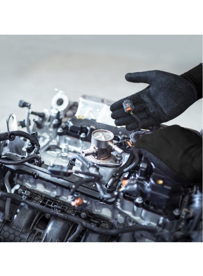 12-Pair Work Gloves with Rubber Coating: Anti-Slip, Oil-Resistant for Mechanics, Gardening - Breathable Design for Men & Women  - Image 4