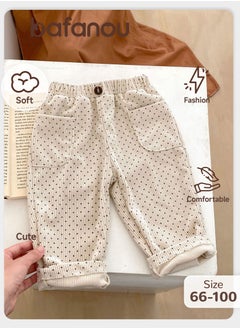 Bafanou Bafanou Baby Spring Pants 0-3Y Corduroy Autumn Polka Dot Infant Unisex Trousers  - Image 1