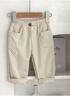Bafanou Bafanou Baby Spring Pants 0-3Y Corduroy Autumn Polka Dot Infant Unisex Trousers  - Image 3