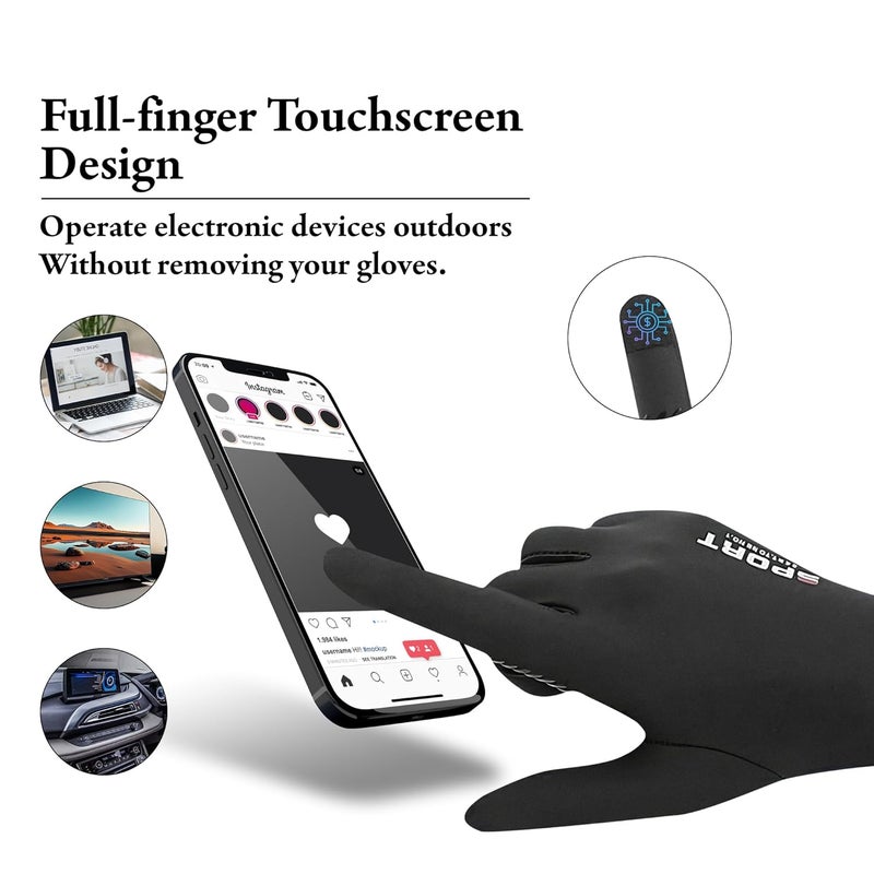 RarePicks Sun Protection Gloves for Men & Women | UPF 50+ Hand Gloves for Unisex Bike Riding, Driving, Cycling, Golf & Outdoor Sports | Breathable Anti-Slip Gloves for UV Protection | Medium Size - Image 5