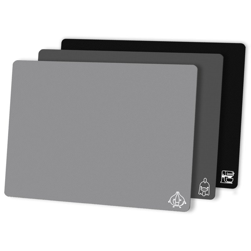 ZVP Flexible Plastic Cutting Boards for Kitchen Set of 3, Color Coded Cutting Mats, Non-Slip Cutting Boards for Meat, Dishwasher Safe, Gray - Image 1