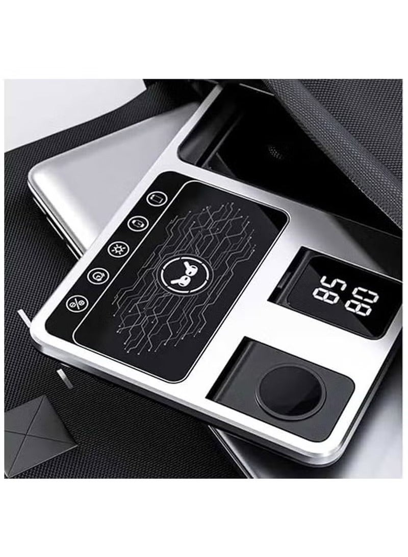 GREEN LION 4 in 1 Wireless Charging Station / Built-In Safety / Innovative Design / Charge Three Devices at Once / Fast Charging / Digital Clock / One Touch Automatic Lift - Grey - Image 5