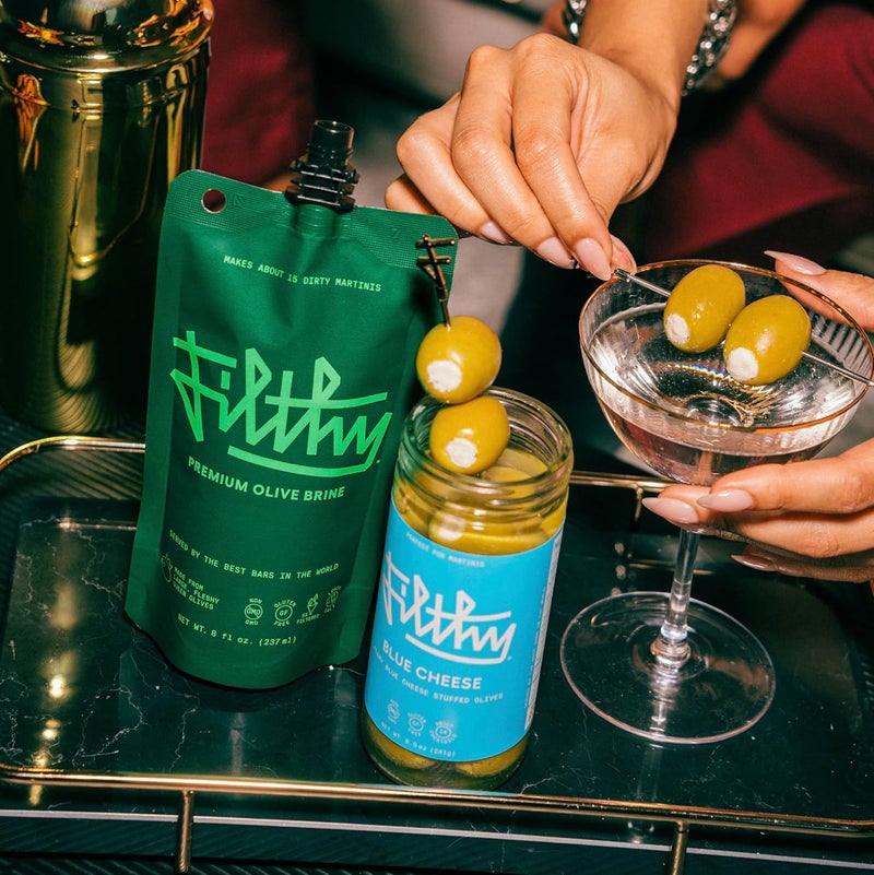 Filthy Food Filthy Blue Cheese Stuffed Olives - Premium Cocktail Garnish in 8.5 Oz Jar - Image 3