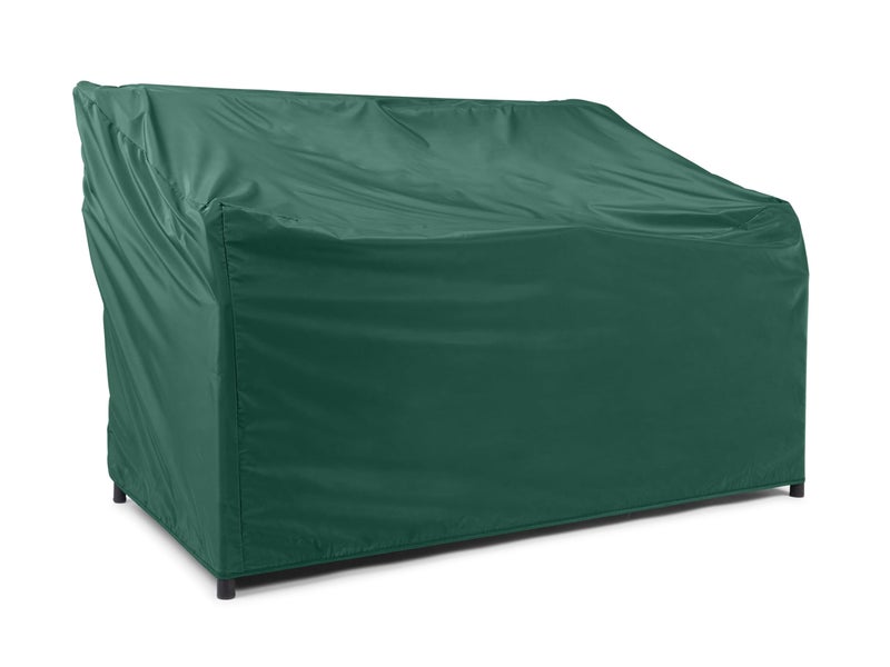 Covermates Classic Outdoor Patio Sofa Cover â€“ Heavy-Duty 12-Gauge Vinyl with Polyester Lining, Elastic Hem & Mesh Vent for Moderate Weather Protection, 76W x 36D x 36H, Green - Image 1