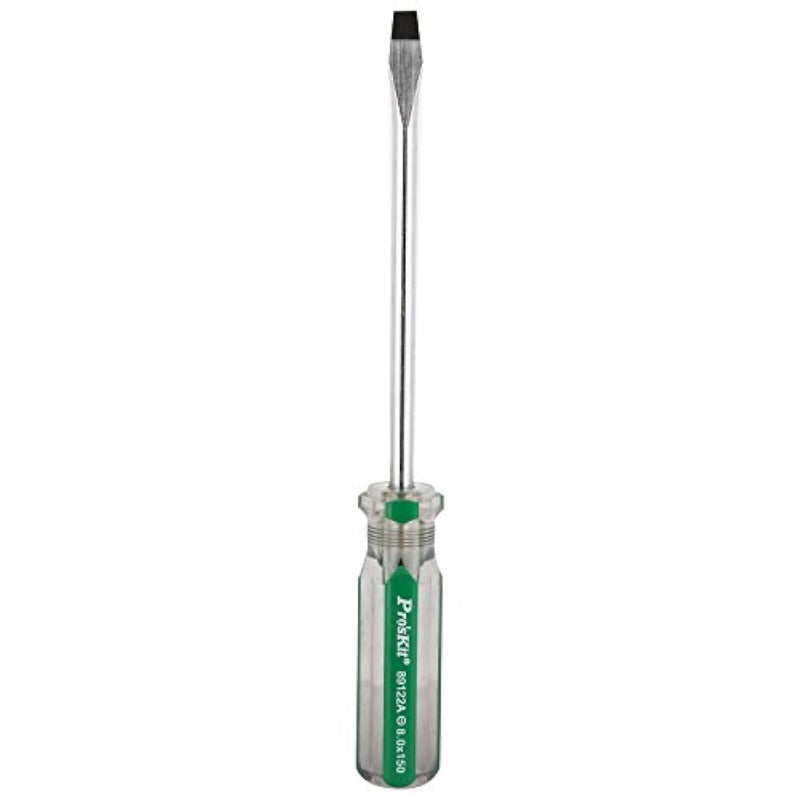 Pro'skit Proskit 89122A, Line Color Screwdrivers (8.0x150mm) Slotted (Pack of 1) - Image 1