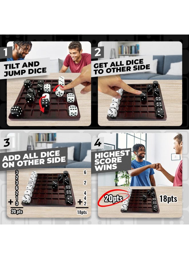 SWOOC Dittle - Dice Battle | 2 Player Dice Games for Adults | Adult Board Games for 2 Players | Best Two Player Games for Adults | 2 Person Wooden Coffee Table Games | Bar Games for Adults Indoor Tabletop  - Image 2