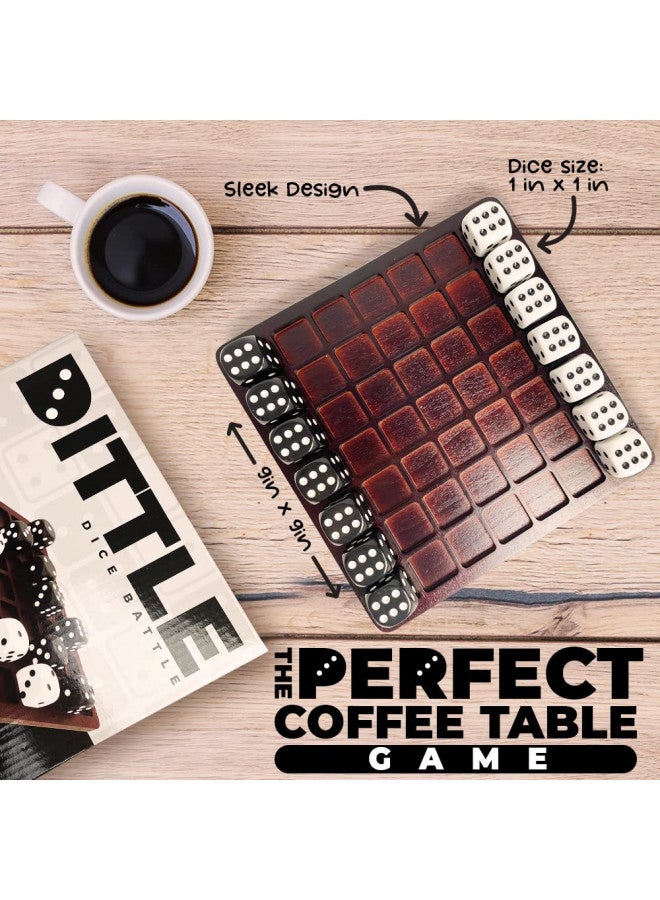 SWOOC Dittle - Dice Battle | 2 Player Dice Games for Adults | Adult Board Games for 2 Players | Best Two Player Games for Adults | 2 Person Wooden Coffee Table Games | Bar Games for Adults Indoor Tabletop  - Image 1