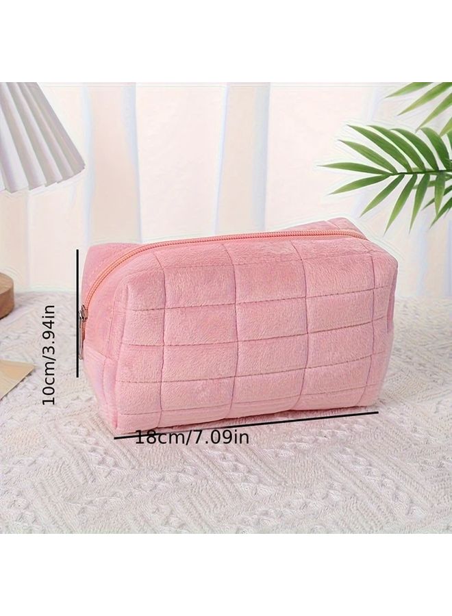 White Large Capacity Makeup Travel Organizer Bag For Women Cosmetics Skincare Brushes Phone - Image 4