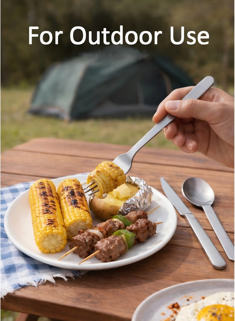 IKBEN Portable Stainless Steel Cutlery Set – 4pcs Reusable Travel Utensils with Hard Case for Office, School & Picnic - Image 4