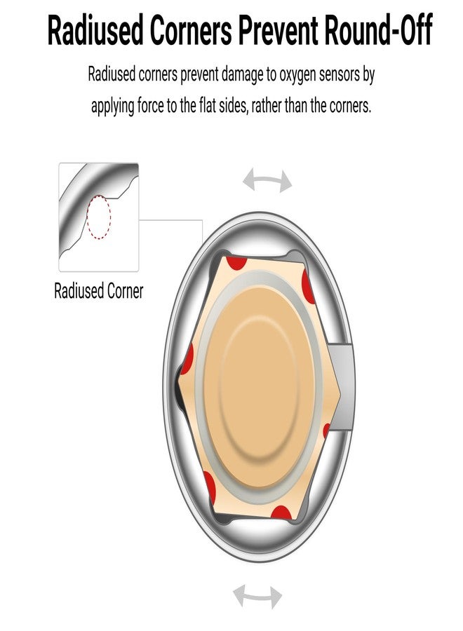 تيكتون مقبس مستشعر أكسجين TEKTON سداسي النقاط بقطر 3/8 بوصة × 7/8 بوصة | SHD16022 - Image 5
