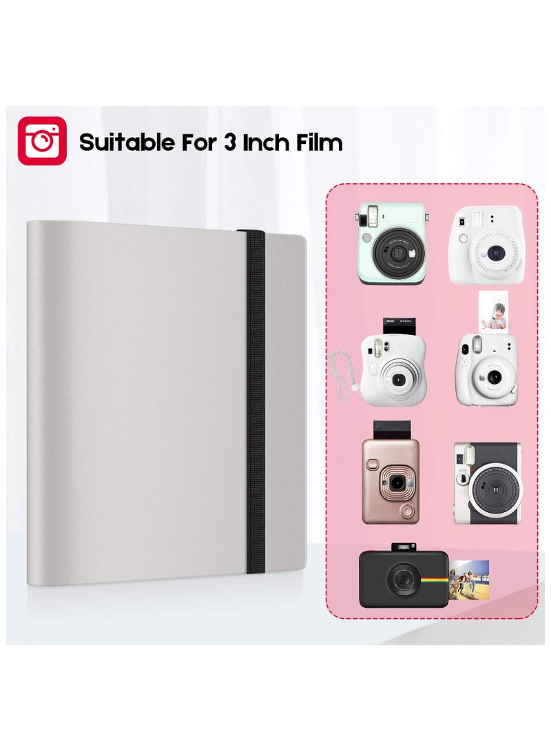 HaHaHai 160 Pockets Mini Photo Album for Fujifilm Instax Mini Camera, Polaroid Snap, Z2300, SocialMatic Instant Cameras & Zip Instant Printer with 50 Colorful Stickers (160 pockets, Gray) - Image 4