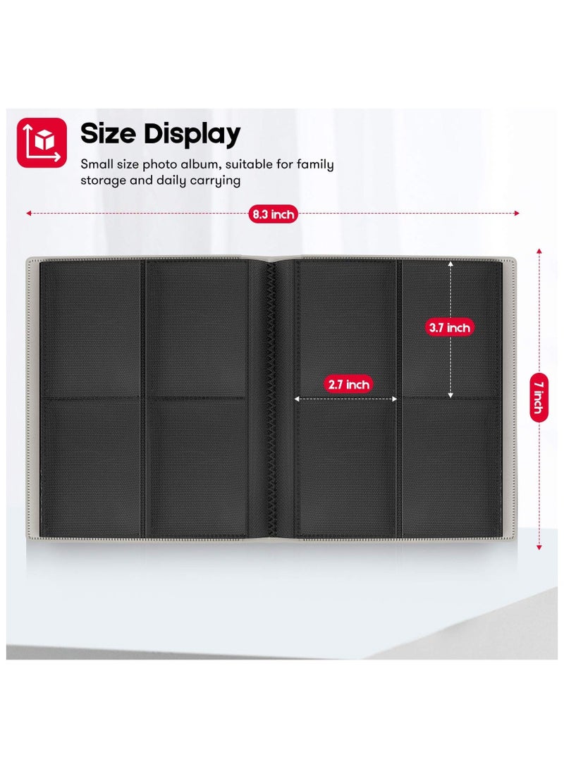 هاهاهاي ألبوم صور صغير بـ 160 جيبًا لكاميرا فوجي فيلم إنستاكس ميني وبولارويد سناب وZ2300 وكاميرات سوشيال ماتيك الفورية وطابعة فورية من زيب مع 50 ملصقًا ملونًا (160 جيبًا، رمادي)ألبوم صور صغير بـ 160 جيبًا لكاميرا فوجي فيلم إنستاكس ميني وبولارويد سناب وZ2300 وكاميرات سوشيال ماتيك الفورية وطابعة فورية من زيب مع 50 ملصقًا ملونًا (160 جيبًا، رمادي) - Image 2