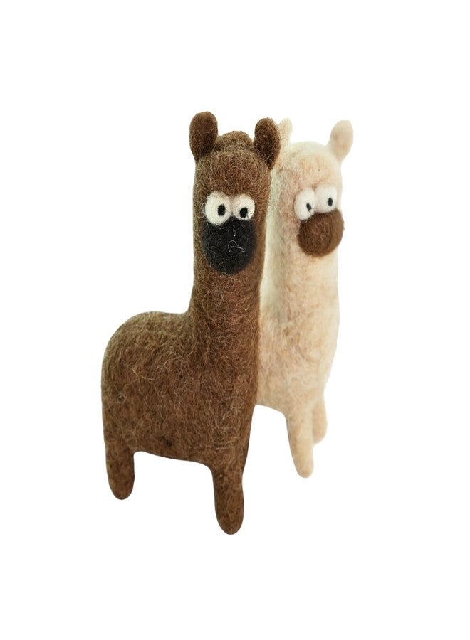 Woolbuddy Needle Felting Kit for Beginners & Adults - Llama DIY Felt Animal Starter Kit with Natural Wool Roving, Felting Needles & Step-by-Step Instructions - Image 1