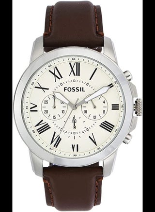 Men Leather Analog Quartz Watch FS4735 - 44 mm - Brown - view 4