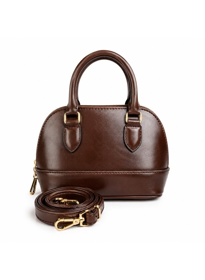 Elegant Women's Top Handle Handbag with Adjustable & Detachable Shoulder Strap - Image 2