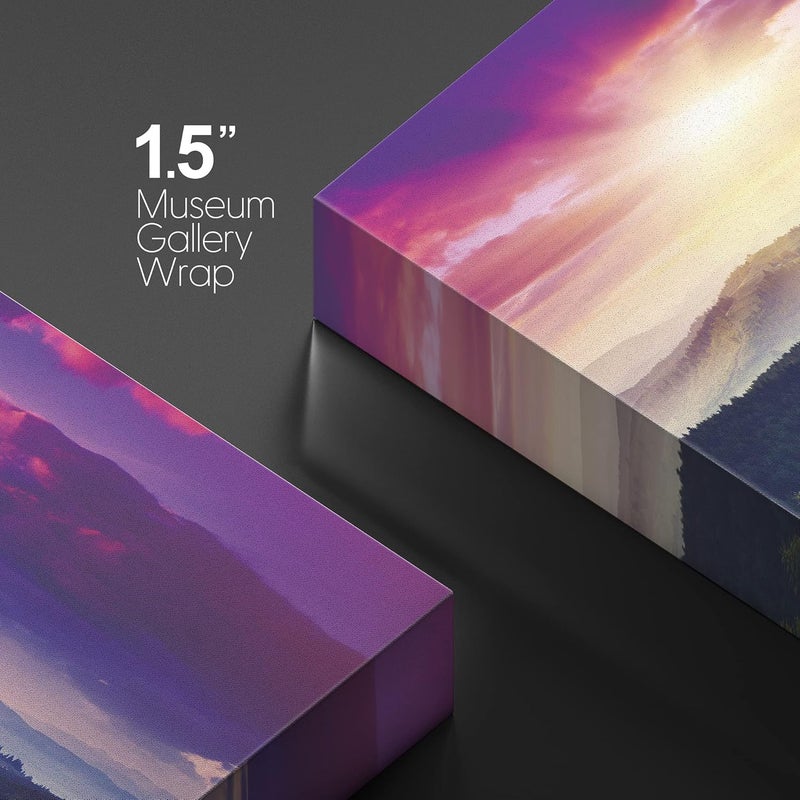 wall26 Canvas Print Wall Art - Sunrise Over Mountains - Image 4