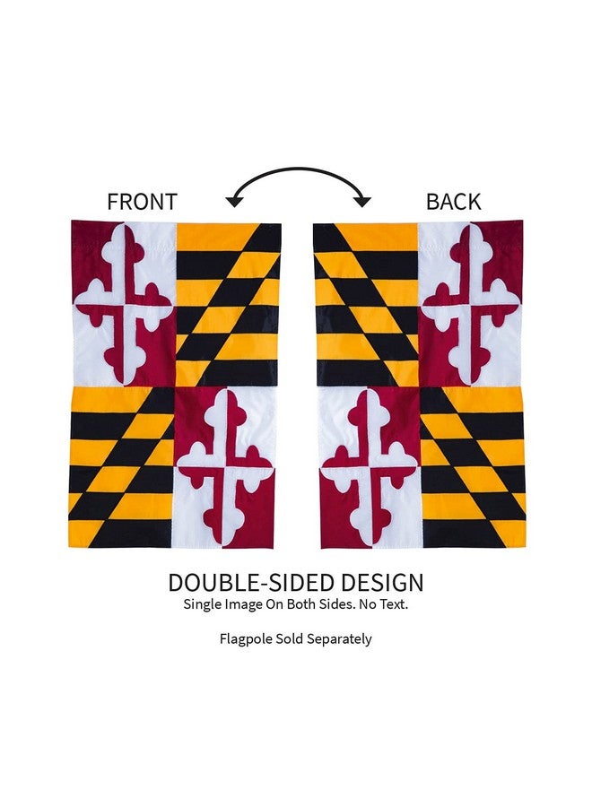إيفر جرين فلاج علم حديقة مزين بعلم ولاية ماريلاند | علم حديقة وطني مزدوج الجوانب مقاس 12 × 18 | أعلام منزلية وطنية للاستخدام الخارجي | جميع المواسم | علم أمريكي صغير لفناء شرفة الحديقة - Image 5