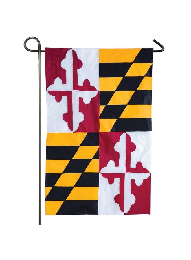 إيفر جرين فلاج علم حديقة مزين بعلم ولاية ماريلاند | علم حديقة وطني مزدوج الجوانب مقاس 12 × 18 | أعلام منزلية وطنية للاستخدام الخارجي | جميع المواسم | علم أمريكي صغير لفناء شرفة الحديقة - Image 2