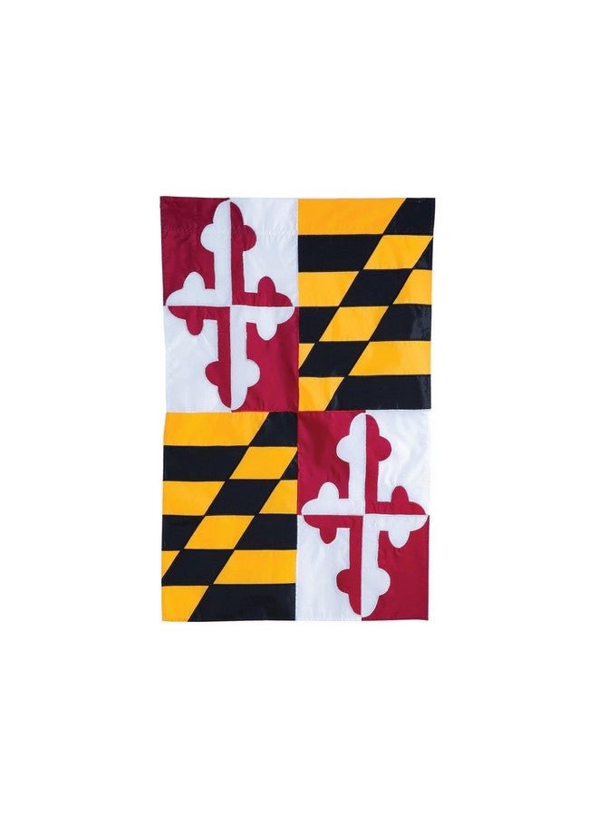 إيفر جرين فلاج علم حديقة مزين بعلم ولاية ماريلاند | علم حديقة وطني مزدوج الجوانب مقاس 12 × 18 | أعلام منزلية وطنية للاستخدام الخارجي | جميع المواسم | علم أمريكي صغير لفناء شرفة الحديقة - Image 1