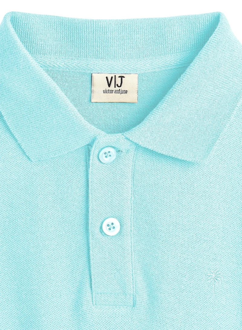 Victor And Jane  Junior Boys Classic Polo T-Shirt -Light  Blue for Men | Best Price UAE