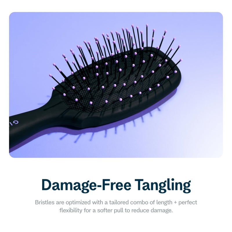 Gimme Hair Brush - Mini Travel Detangler Brush for Thick Hair with Anti-Static, Heat-Resistant & Flexible Nylon Bristles - Hair Tools for Women, Teens & Girls, Black - Image 4