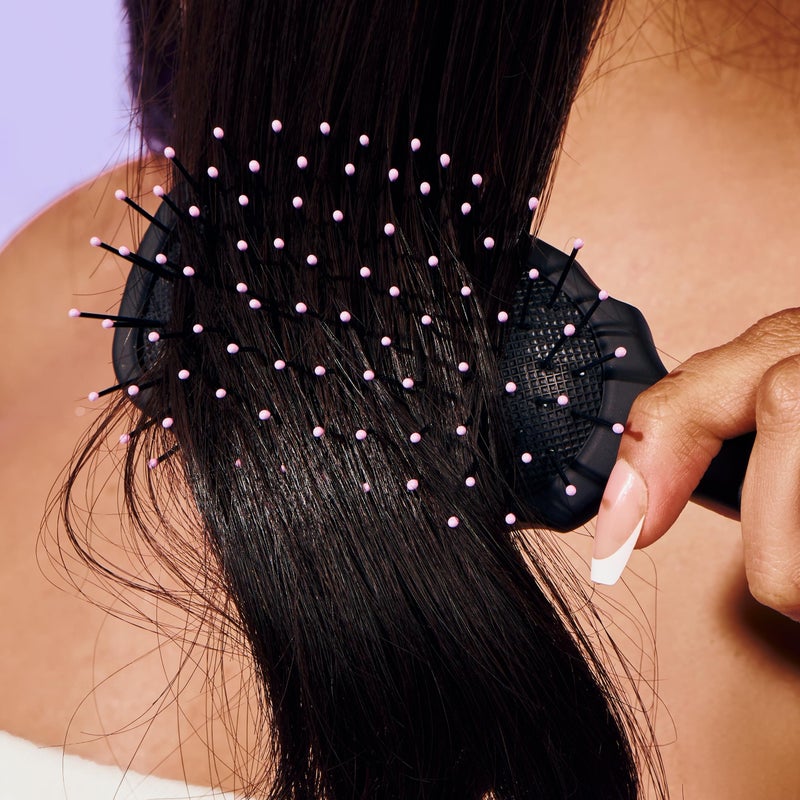 Gimme Hair Brush - Mini Travel Detangler Brush for Thick Hair with Anti-Static, Heat-Resistant & Flexible Nylon Bristles - Hair Tools for Women, Teens & Girls, Black - Image 5